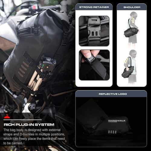Par Maletas Suaves Laterales Motocicleta Rhinowalk Alforjas