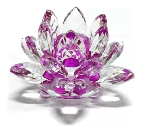 Flor De Lótus 8 Cm Cristal De Vidro - Presente