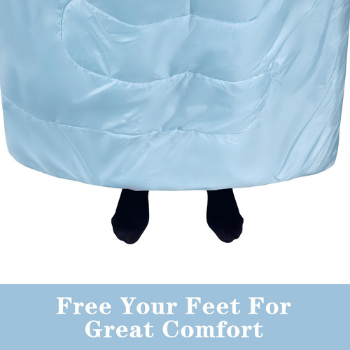 Sacos De Dormir Para Adultos Y Niños, Uso En Climas Variados Azul Cielo/cremallera Izquierda Ubicación De La Cremallera