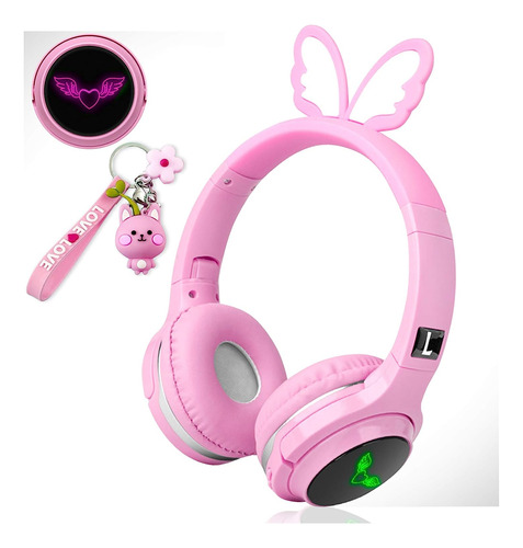 Auriculares Inalámbricos Para Niños Bluetooth | Rosa Alas