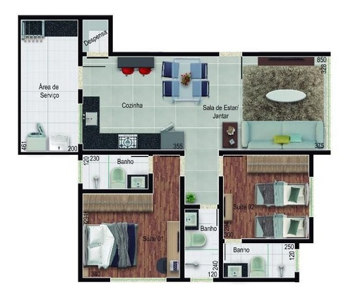 Imagem 22 de 24 de Cobertura À Venda, 2 Quartos, 2 Suítes, 2 Vagas, Novo Eldorado - Contagem/mg - 24841