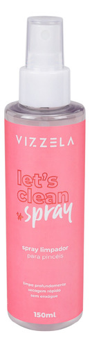 Spray Higienizador Limpador De Pincéis Vizzela 150ml Vegano Cor Rosa