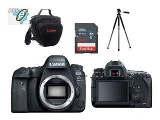 Canon Eos 6d Mark Ii Corpo + Bolsa+tripé+64gb Nota Fiscal