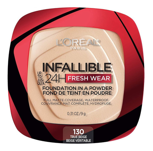 Base Em Pó Loreal Infallible 24h Fresh Wear Alta Cobertura Tom 130 - True Beige