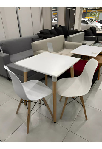 Super Combo Lejaim Mesa Eames 70x70 Con 2 Sillas Eames Diseño Atemporal Comodidad Y Estilo Aseguran Durabilidad Y Facilidad De Limpieza