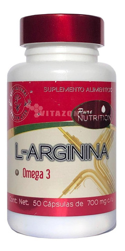 L-arginina Omega3 50 Caps De 700 Keep Natural Mg Sabor Sin Sabor