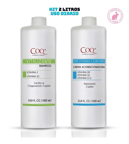 Kit X2: Shampoo Vitaminas + Acondicionador Suavidad 2 Litros