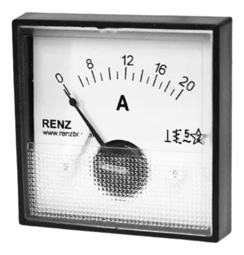 Amperimetro Analogico Renz 20a Qr65mm