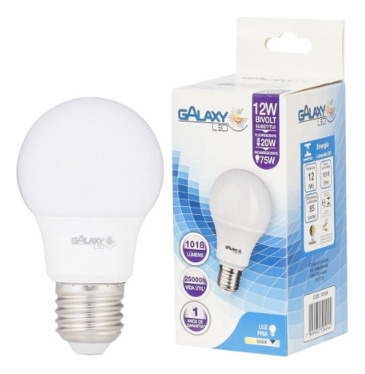 Lampada Led Bulbo 12w X 6500k A60 E27 Fria Galaxy