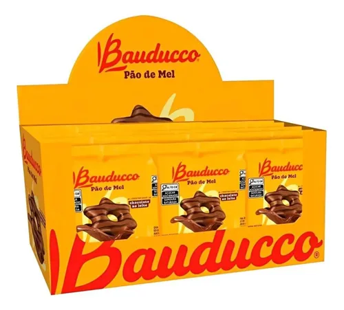Pão De Mel Cobertura Chocolate Ao Leite 30g C/15un Bauducco