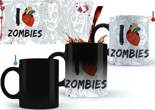 Taza Magica I Love Zombies 11oz