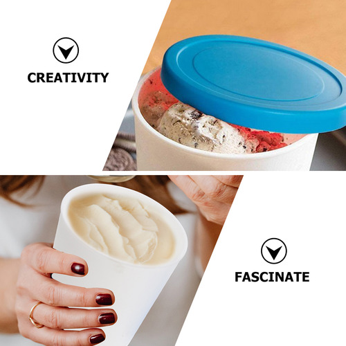 Recipiente Para Helado A Prueba De Fugas, 3 Unidades