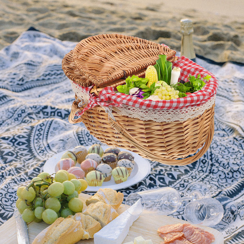 Cesta De Pícnic Con Funda Seagrass Baskets