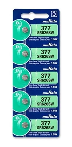 Batería Pila Reloj Murata 377 Sr626sw 1.55v Pack X 5