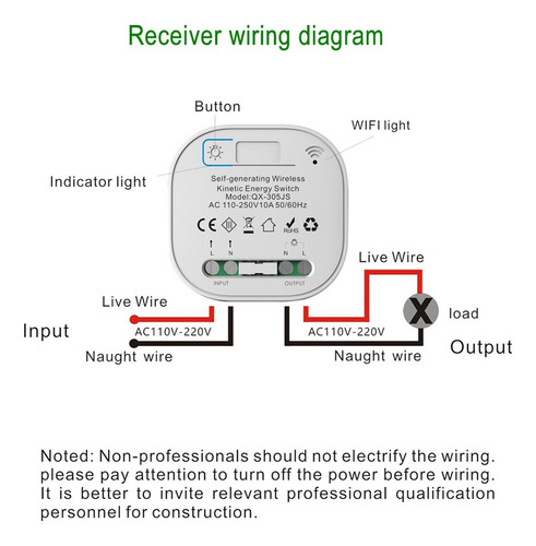 Xt Kit De Interruptor Y Receptor De Luz Inalámbrico