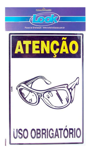 Placa Sinalizacao 20x30 Epi Oculos Seg - Kit C/5 Cartelas