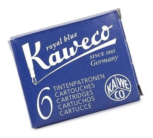 Cartuchos Tinta Azul Kaweco X6 Cortos Tipo Europeo Lapicera