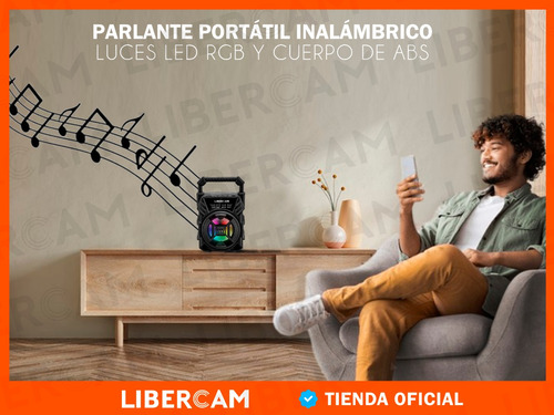 Imagen 9 de 10 de Parlante Altavoz Portatil Inalambrico Bluetooth Luces Led P5