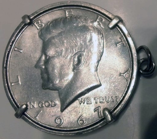 3 Medallas/colgantes Colección John F. Kennedy Half Dollar