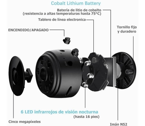 Imagem 2 de 7 de Mini Câmeras De Segurança Wifi 1080p Hd Sem Fio