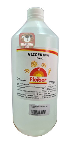 Glicerina Pura Vegeltal Fleibor X 1ltro Reposteria Belgrano