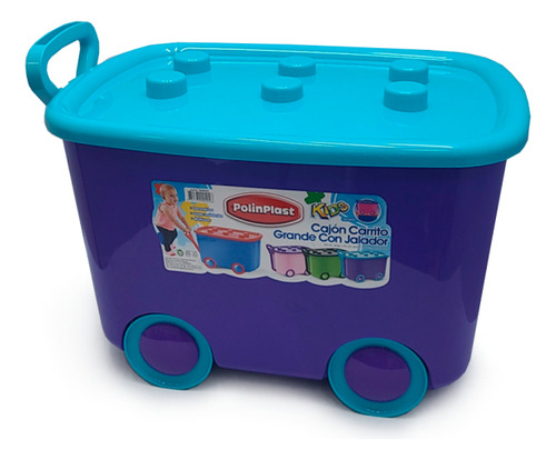 Caja 95lt Polinplast Kids Con Ruedas/halador