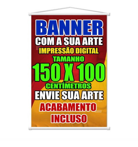 Banner Em Lona 150x100 Envie Sua Arte Propaganda