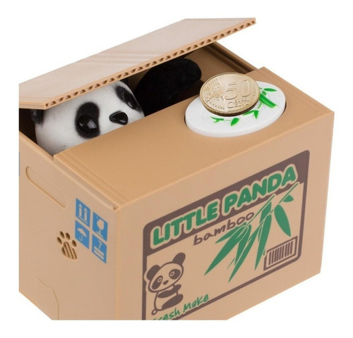 Alcancía Electrónica Panda Roba Monedas Divertida ! 