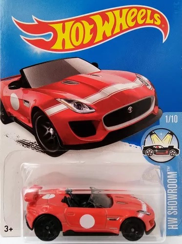 Auto/Camioneta en miniatura Mattel F-Type Project 7 2015 1:64 color rojo