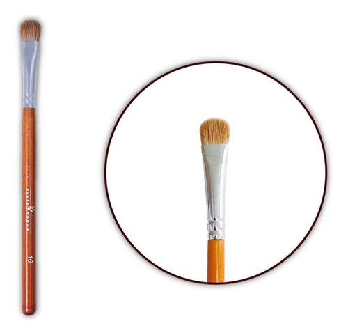 Pincel Brown Line 16 Língua De Gato Para Sombra Klass Vough