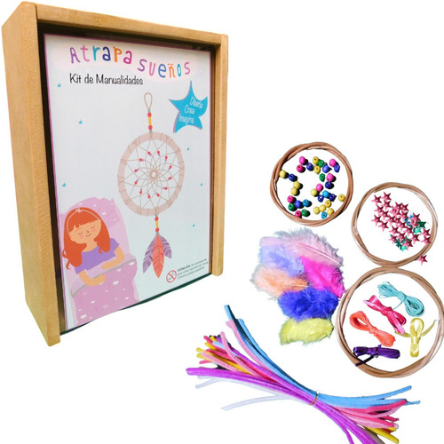 Imagen 4 de 10 de Kit Artesania Atrapasueños Juego Didactico Manualidades Niño