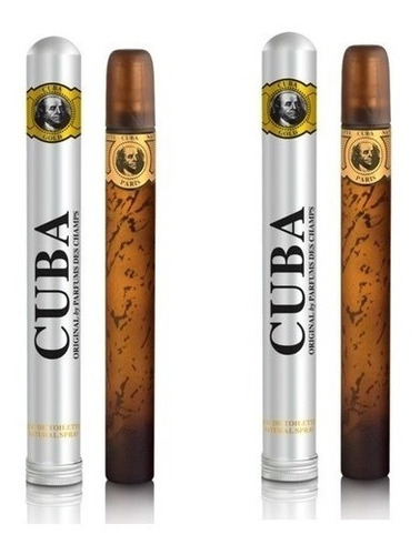2 Perfumes Cuba Gold For Men 35 Ml - - Selo Adipec