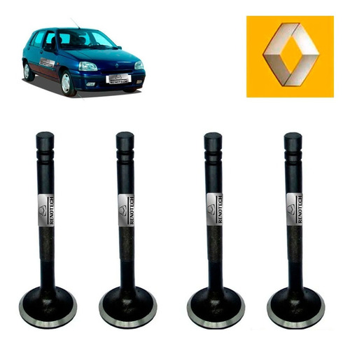 Kit Com 4 Valvula Escape Clio 1.6 8v 1994 A 1999 7702220671