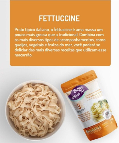 Macarrão De Konjac Fettuccine Konjac Massa Mf Sachê 270g