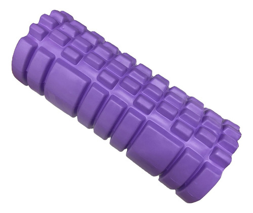 Rodillo Foam Roller 33cm Espuma Yoga Masajeador Grabado Color Violeta