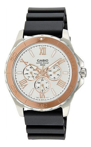 Reloj Casio Mtd1075-7av Para Hombre De Cuarzo Correa Negra