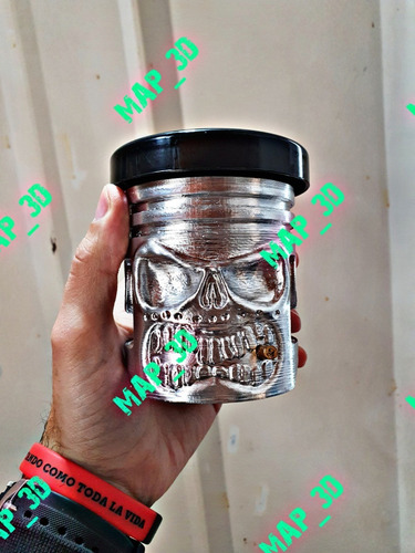 Mate Piston Calavera Con Bala 3d