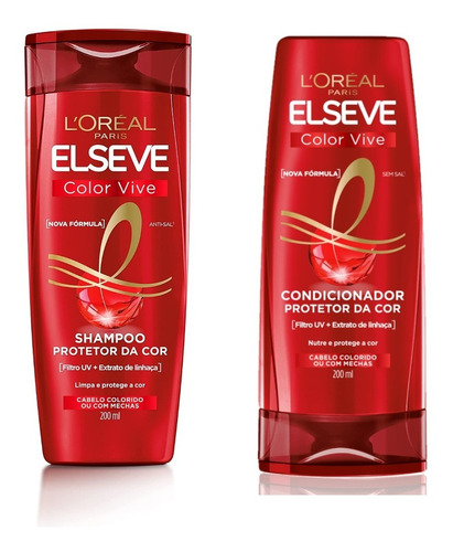 Kit Elseve Shampoo + Condicionador Tratamen. Colorvive 200ml