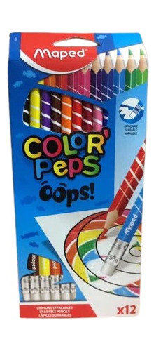 Lapices Maped Color Borrables Peps Opps Estampados X12