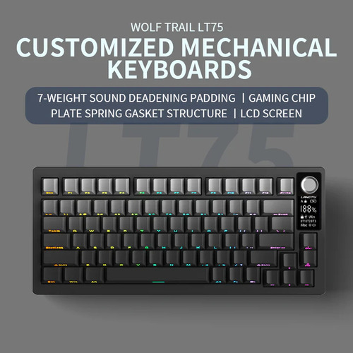 Ajazz Ak820 Lt75 Rgb Teclado Mecánico Inalambrico Custom