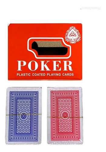 Imagen 1 de 2 de Pack X10 Mazos Dobles Cartas Naipes Poker X54 Unidades