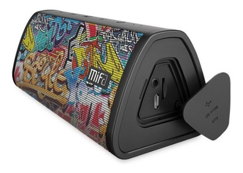 Altavoz Bluetooth Mifa A10, 10 W, estéreo, color negro grafitti con grafitis