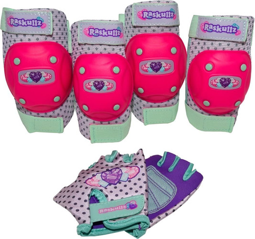 Set De Protectores Raskullz Para Niñas Deporte, Ciclismo 