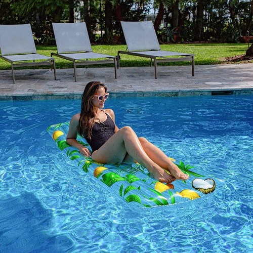 Colchoneta Inflable Salvavidas Poolcandy Para Alberca 188 Cm