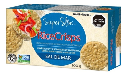 Galletas Arroz Sal Mar 100g Crackers Sin Gluten - Ricecrisp