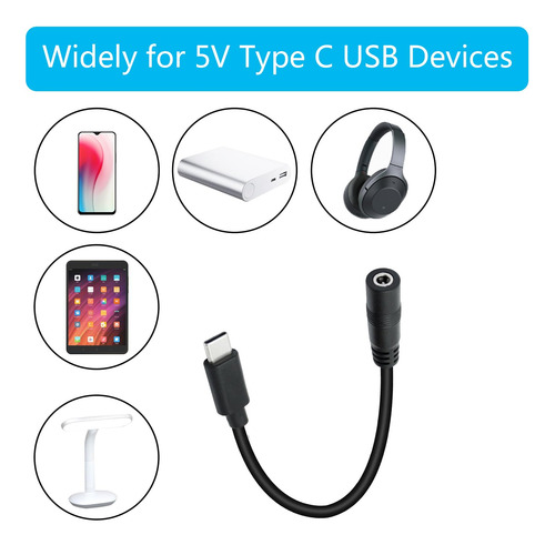 Corto Dc 3,5 Mm X 1,35 Mm Cable De Alimentación Usb C ...