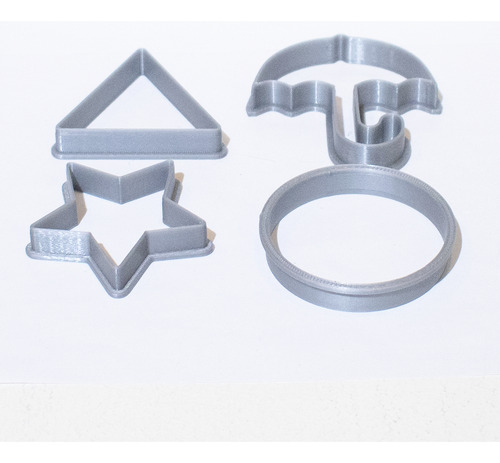Cortantes Juego Del Calamar Galletas Porcelana 3d Reforzado Plateado