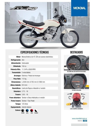 Imagen 6 de 25 de Patentada $657.000 O 12de$99.000 Mondial Rd 150 Creditos