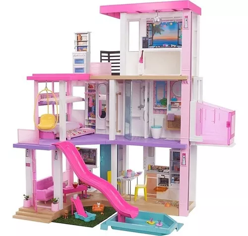 Kit Casa Barbie Com Moveis Completo Pintada 1,2 M Altura P-p