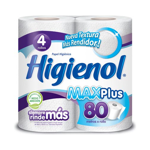 Papel Higienico  Mplus 4x80 Mt Higienol Pro